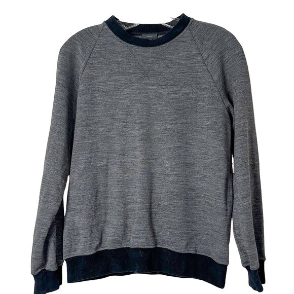 Joseph Tops - Joseph Wool Blend Crew Neck Long Sleeve Sweatshirt Gray Black Size 36